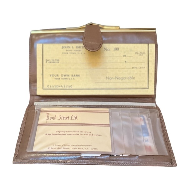 Vintage 1960s WALLET Soft Leather New In Box Beige Authentic Great Gift - Picture 8 of 16